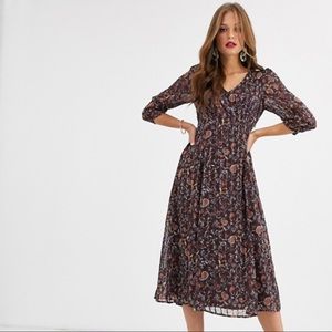 Asos Vila paisley midi dress